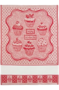 Asciugapiatti da ricamare cupcake