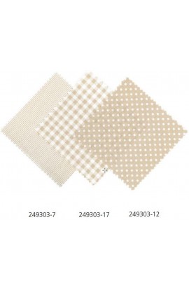 Stoffa cotone stampato ecru' h 145 cm