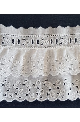 Pizzo  Sangallo doppia balza
