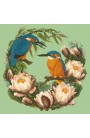 E. Bradley  water lilies cushion